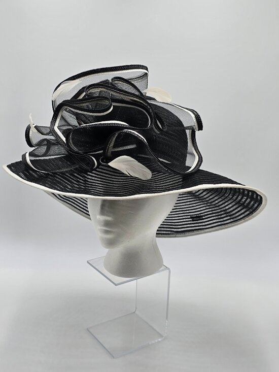 Giovannio B&W Wide Mesh Brim Hat main image 10